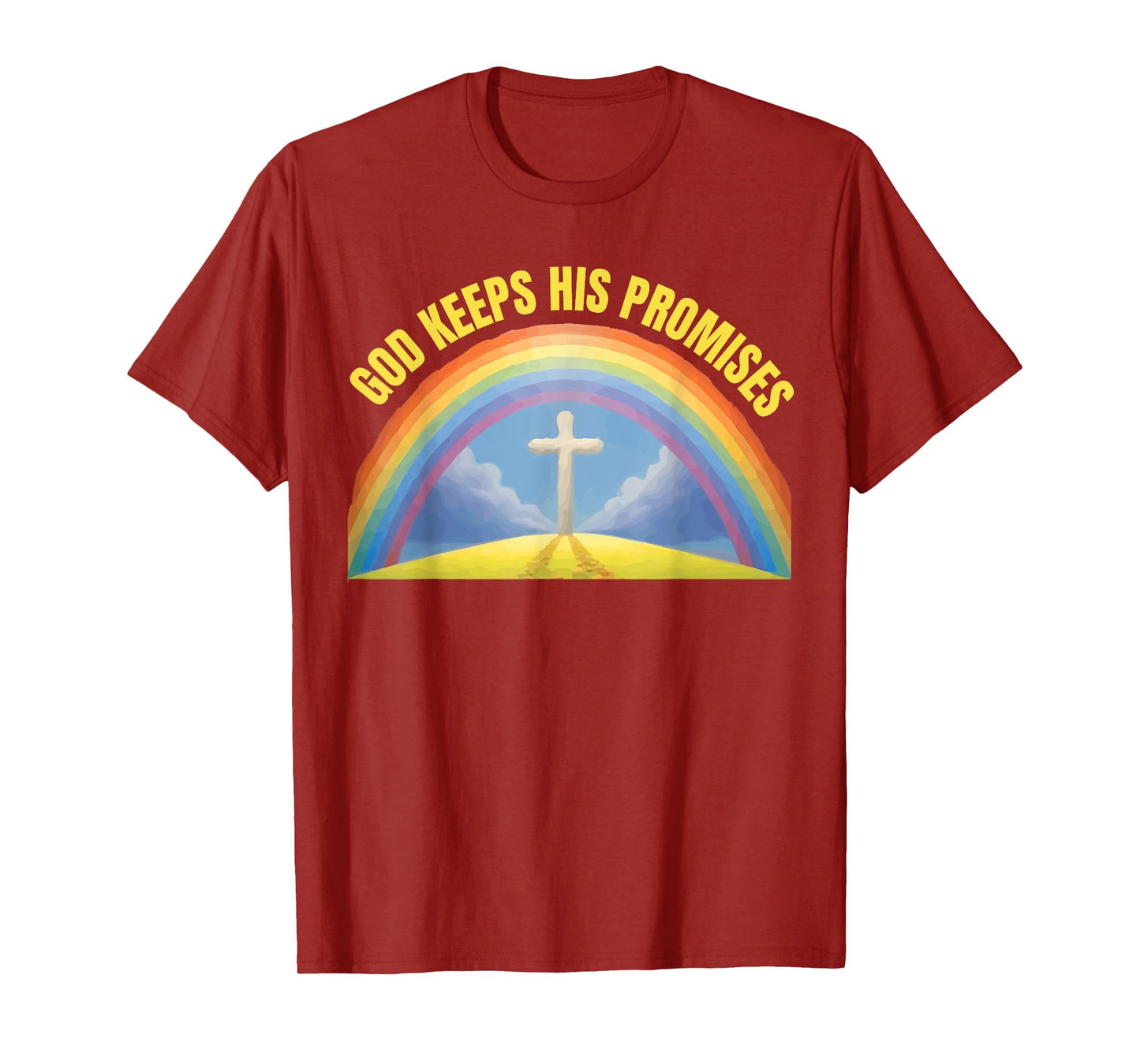 Christian Religious Faith Rainbow God Keeps His Promises T-Shirt