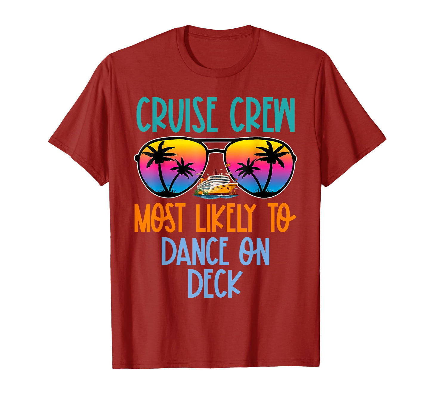 Cruise Crew Most Likely to Dance On Deck Retro T-Shirt
