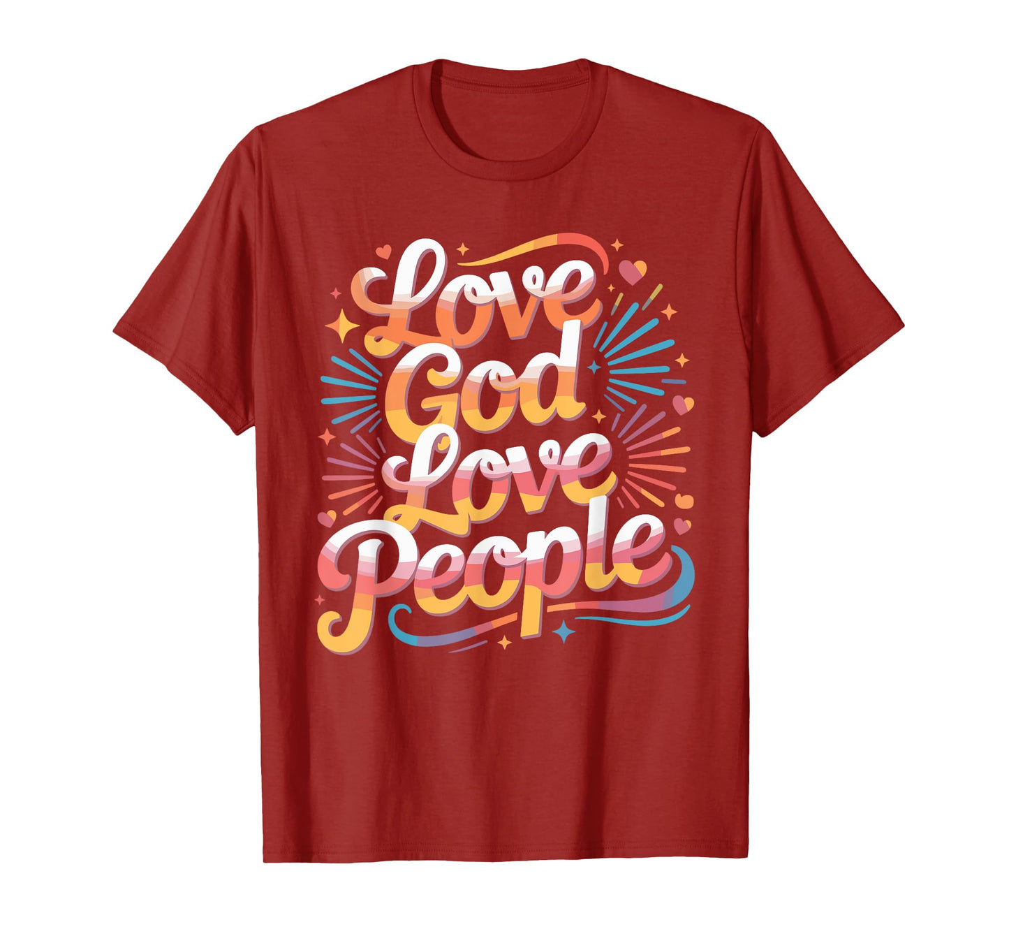 Trendy Love God Love People Shirt Love God Shirts Christian T-Shirt