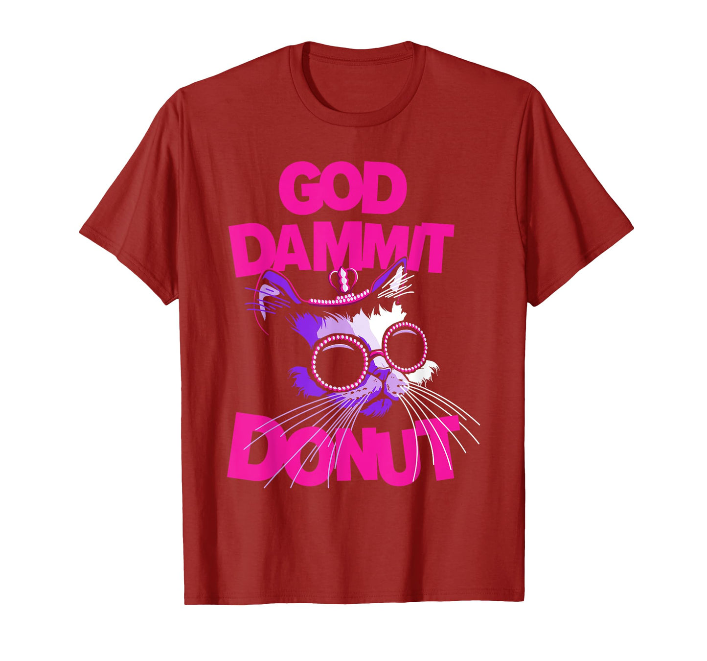 God Dammit Donut Cat T-Shirt for Men Women