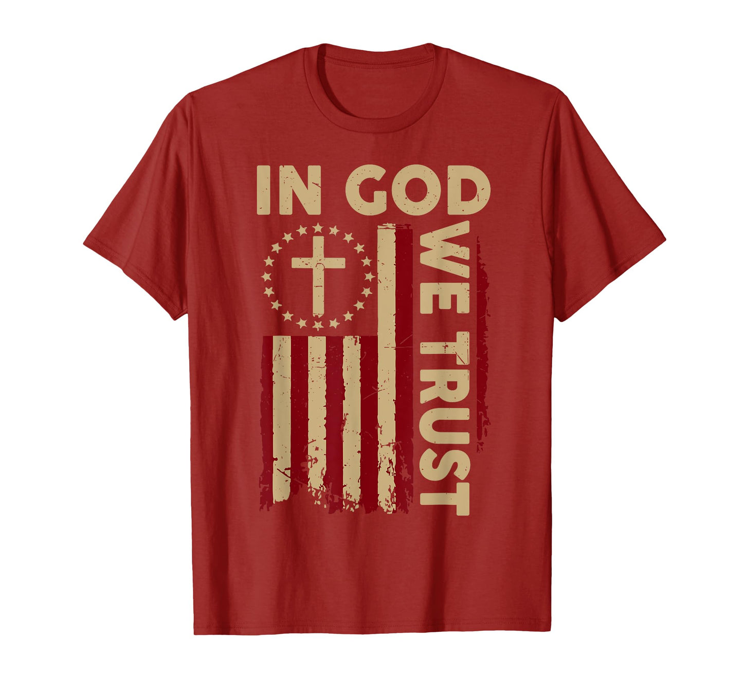 Men In God We Trust 4th July Christian Son Toddler Patriotic T-Shirt