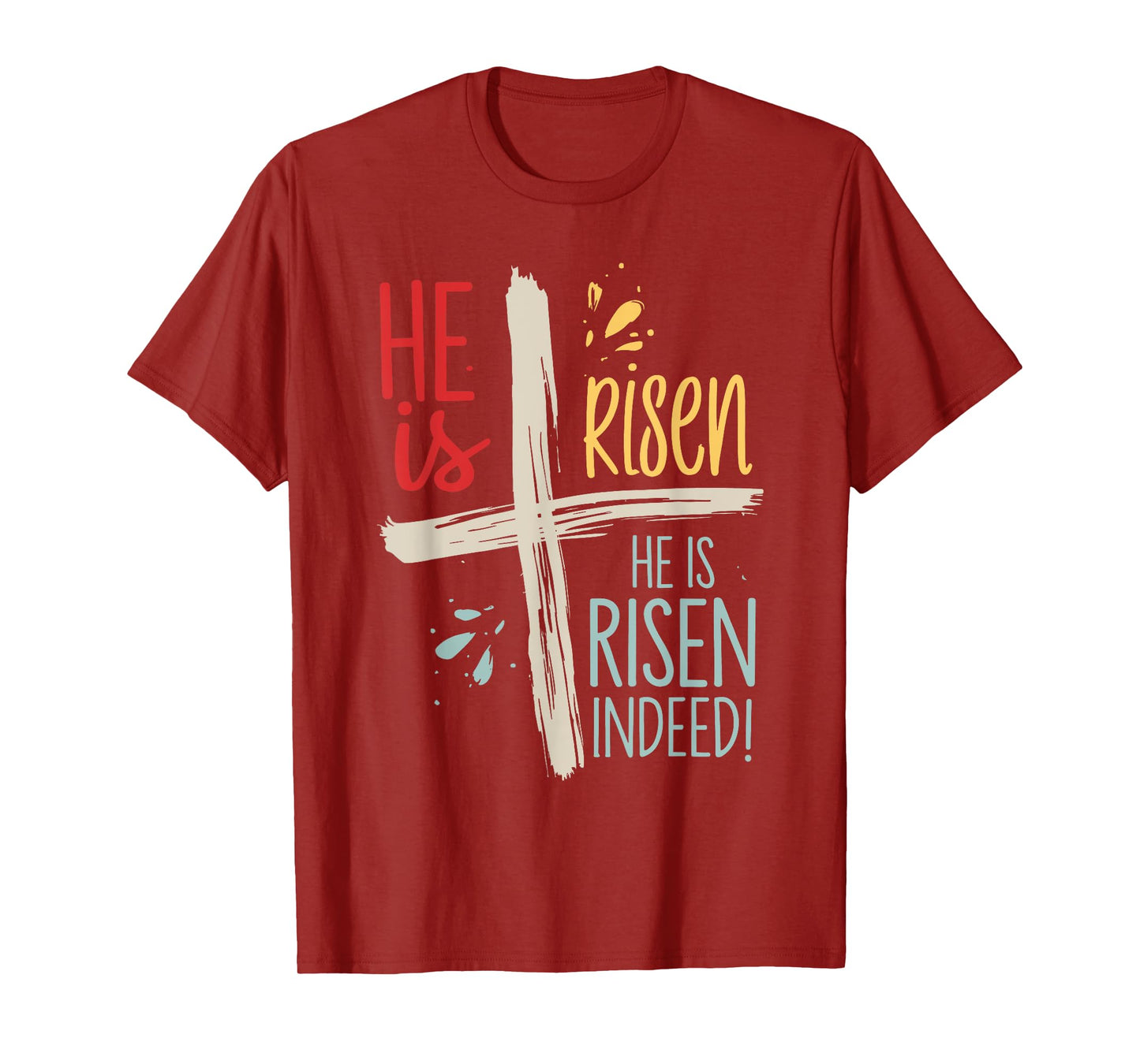 Easter Jesus He Is Risen Indeed Religious Christian Women T-Shirt