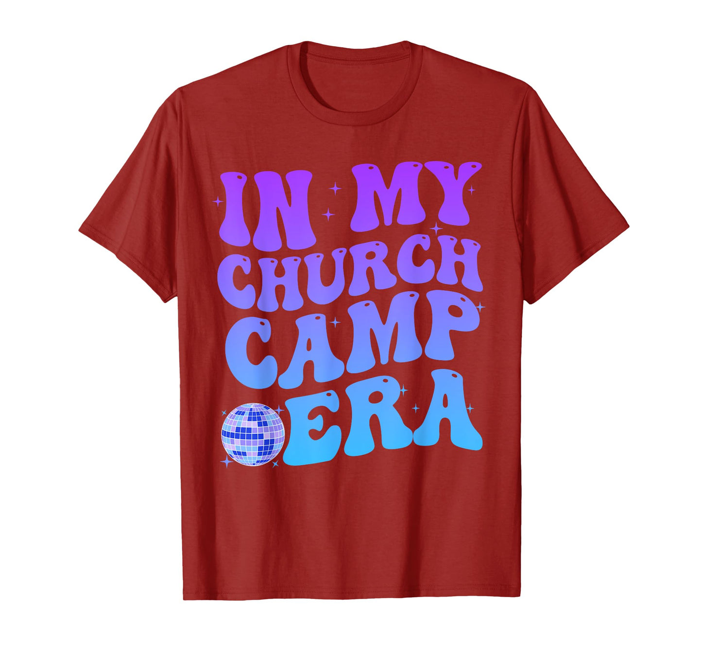 In My Church Camp Era Funny Groovy Summer Camping T-Shirt