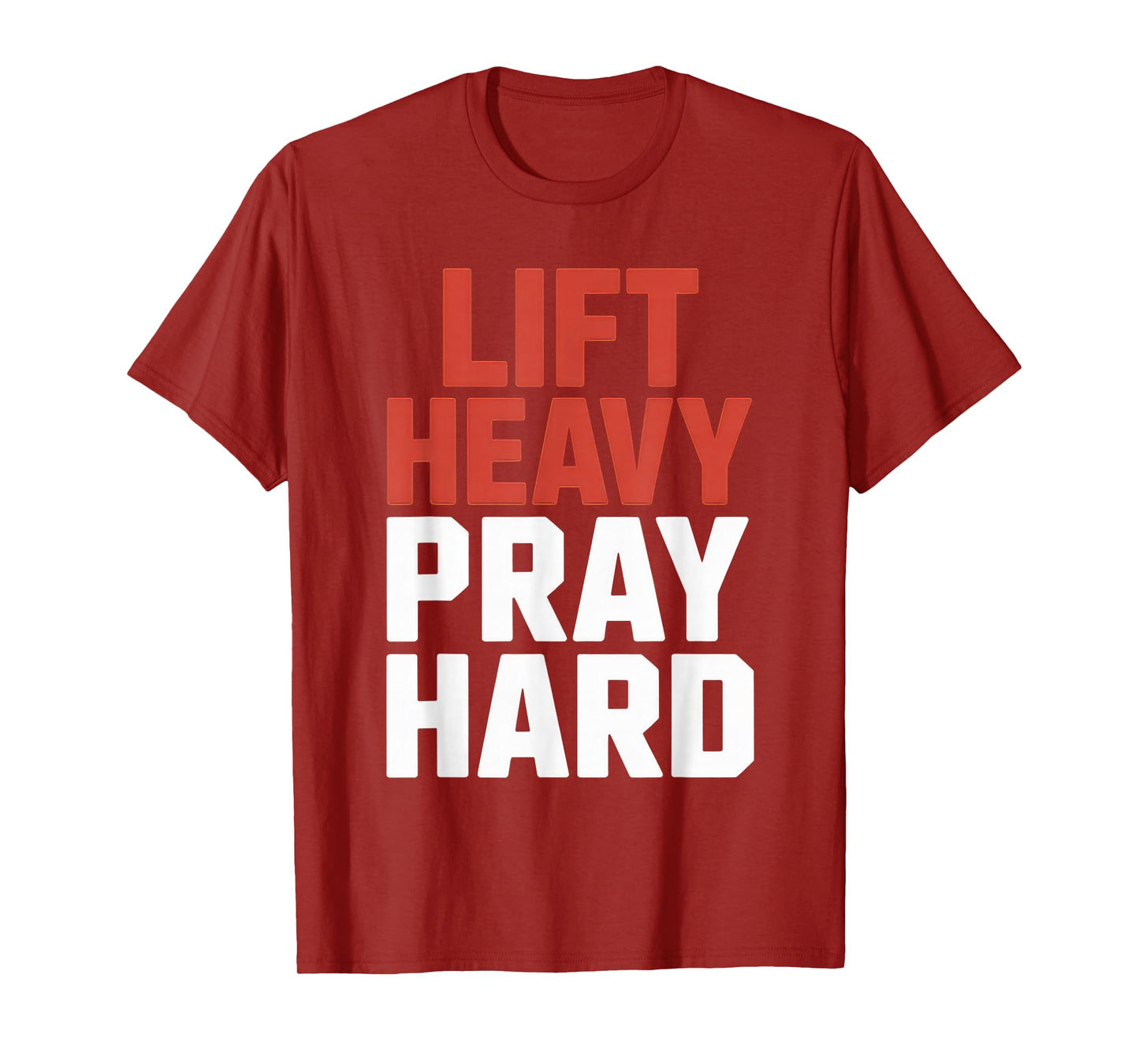 Lift Heavy Pray Hard Tshirt Gym Christian Gift Jesus Faith T-Shirt