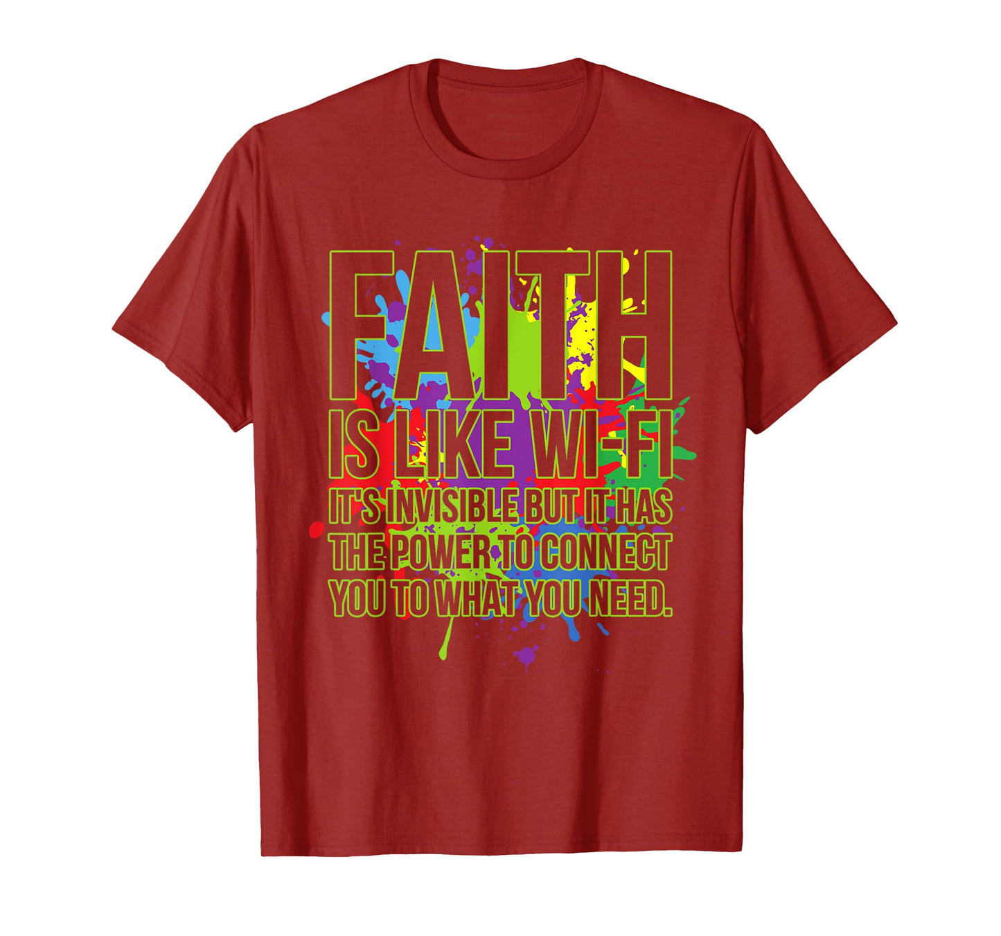 Faith Is Like Wifi God Jesus Religious Christian Men Women T-Shirt