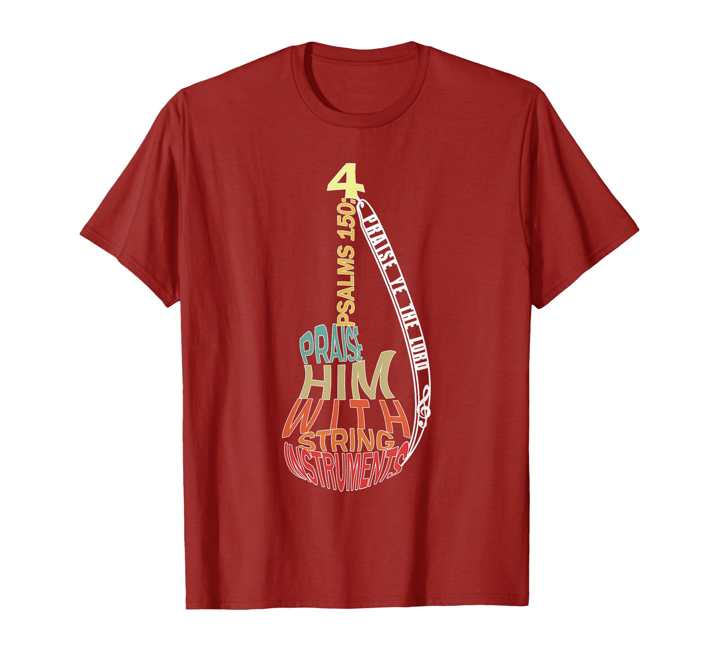 Christian Music Shirts for Men | Praise Him Bass Player T-Shirt