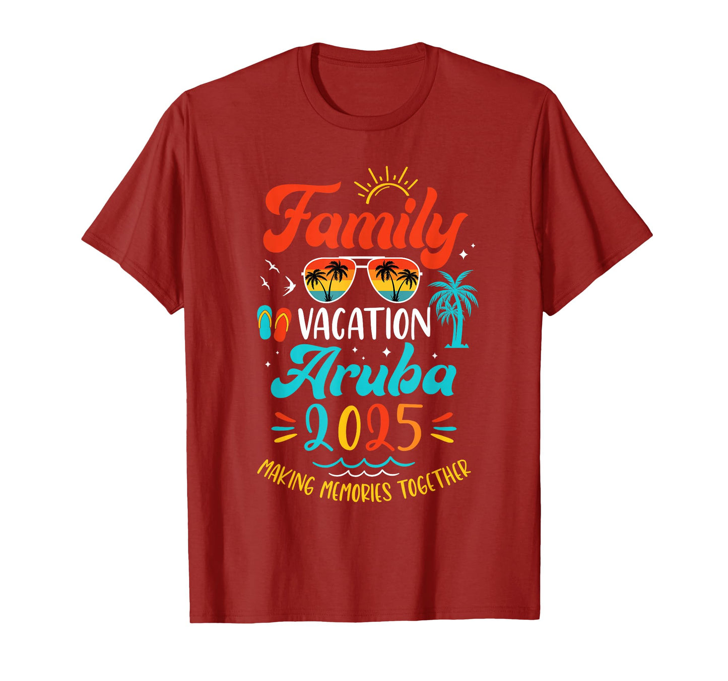Family Vacation 2025 Aruba Matching Summer Vacation T-Shirt