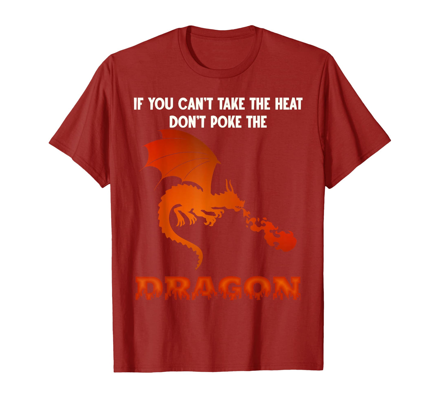 Funny Dragon Lover Can't Take The Heat Don't Poke The Dragon T-Shirt