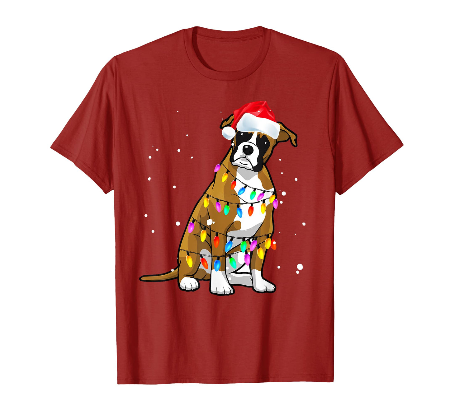 Boxer Christmas T-Shirt Boxer Dog Christmas Shirt Gift Men Women Kids T-Shirt