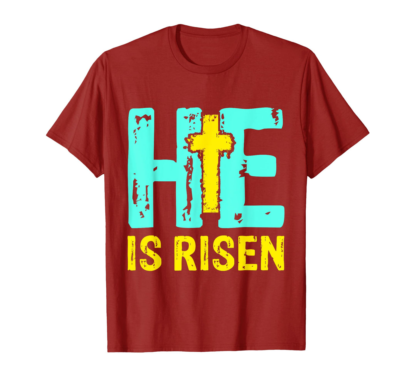 He is Risen Jesus Christian Happy Easter Women Kids Girls T-Shirt