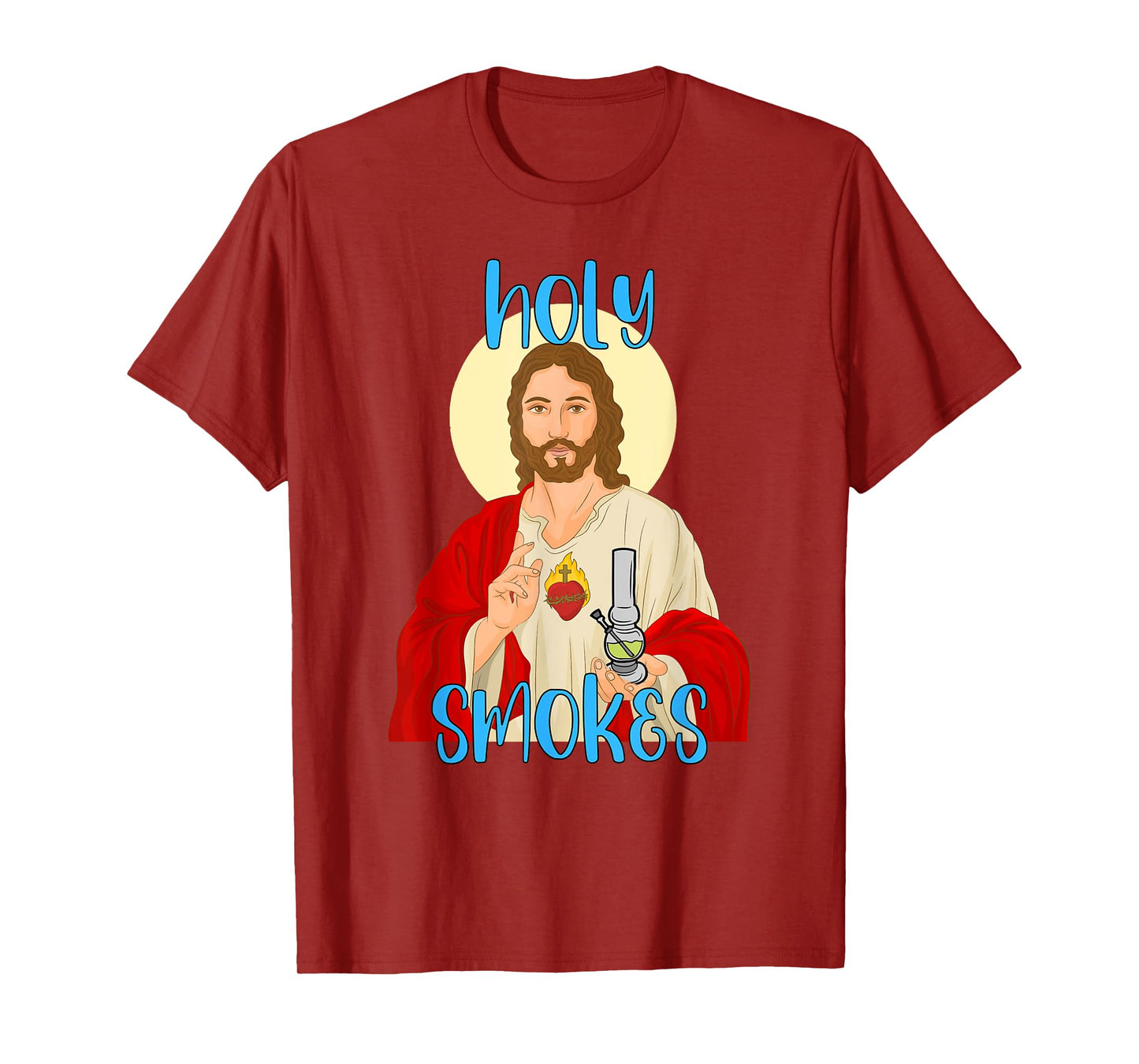 Holy Smokes Funny Jesus Apparel Weed 420 Merch T-Shirt