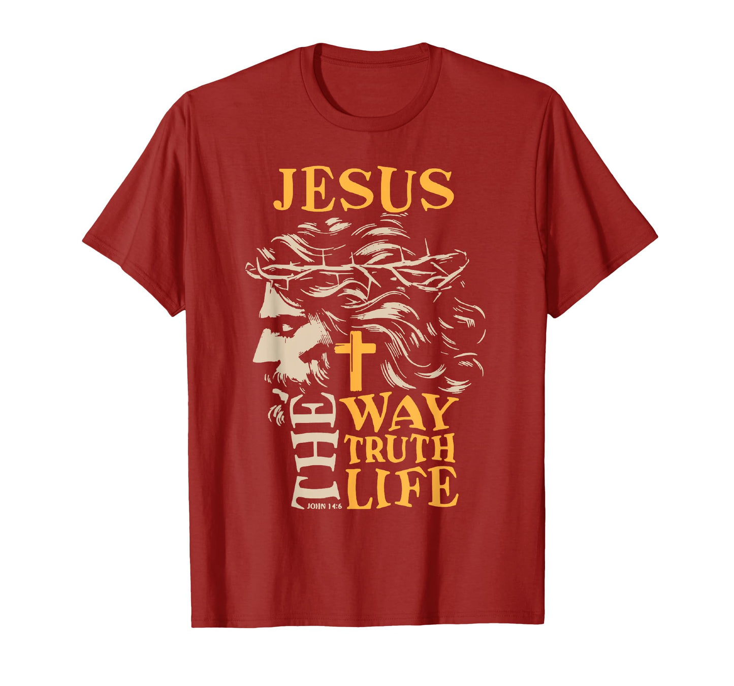Jesus On The Path Truth Life Christian John 14:6 Bible Verse T-Shirt