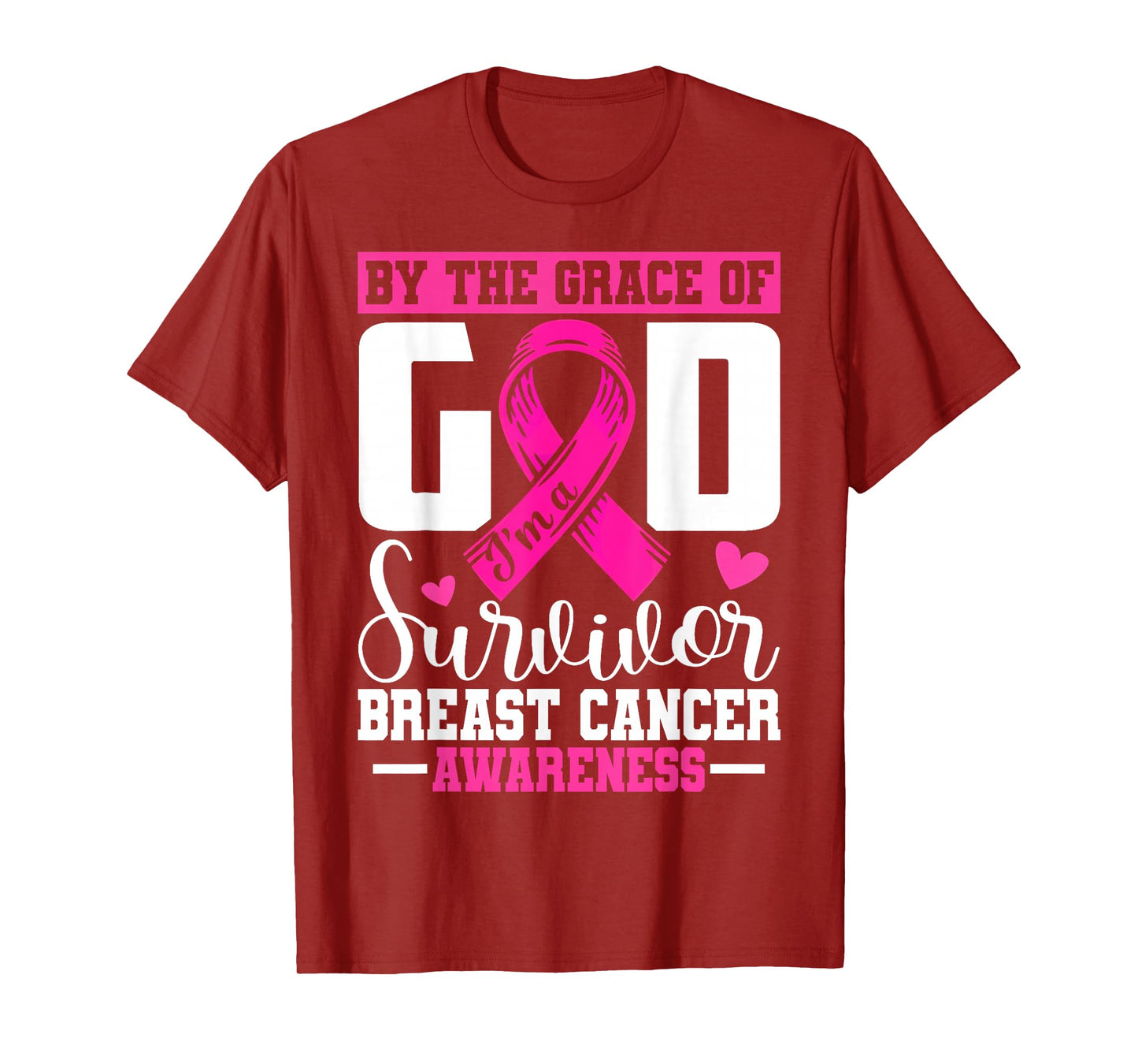 by The Grace God I'm A Survivor Breast Cancer Survivor T-Shirt