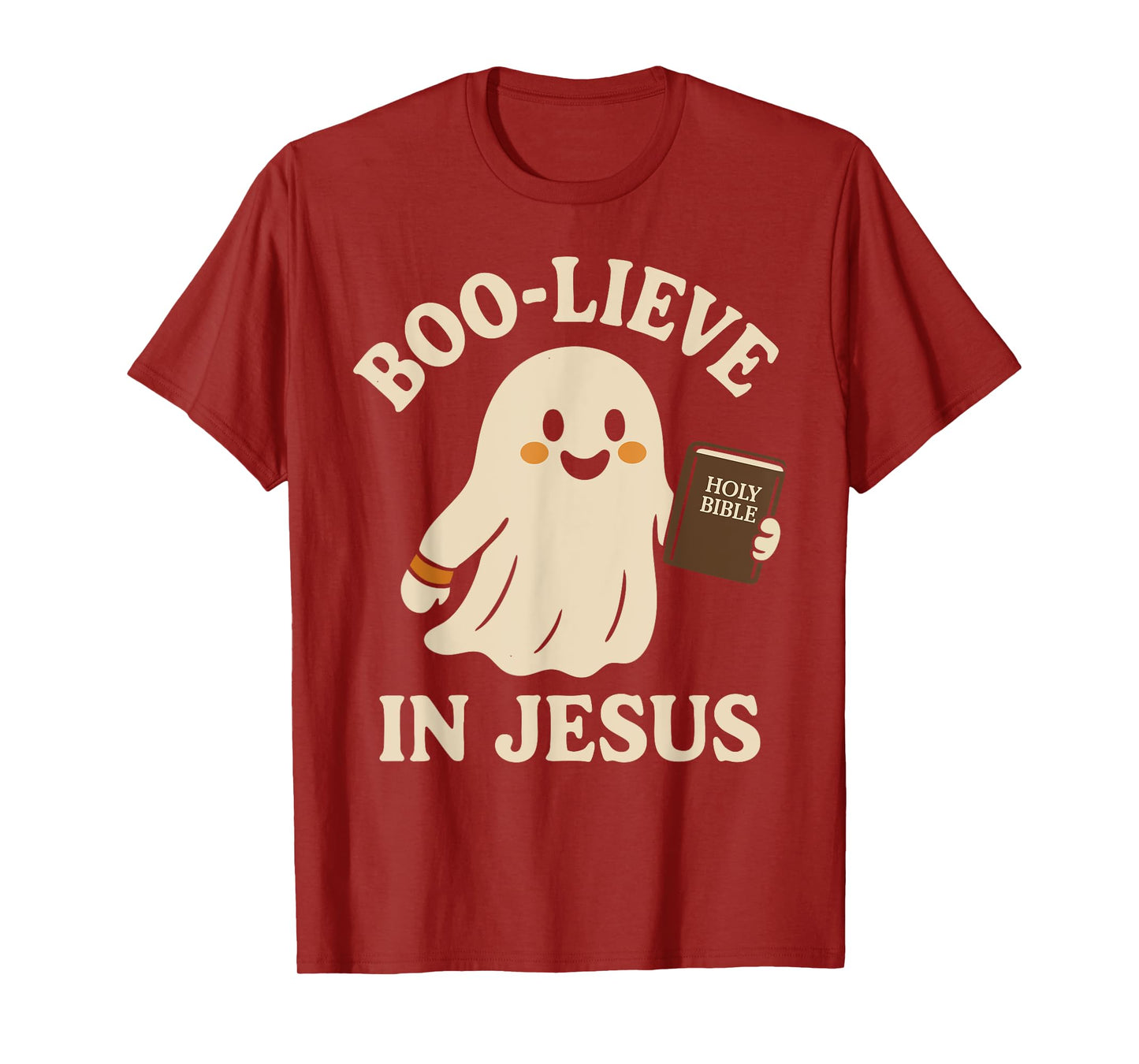 Boo-Lieve in Jesus Believe Holy Ghost Christian Halloween T-Shirt