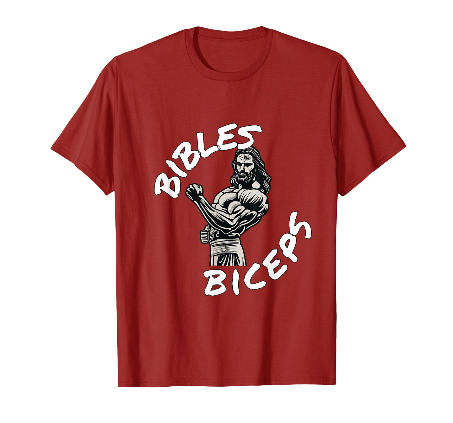Bibles and Biceps Funny Gym Workout Christian T-Shirt