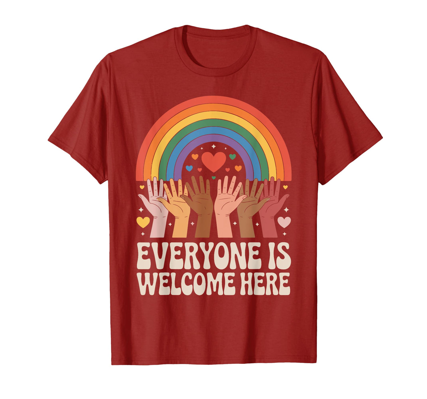 Everyone Is Welcome Here Idaho Teacher Equality Inclusion T-Shirt