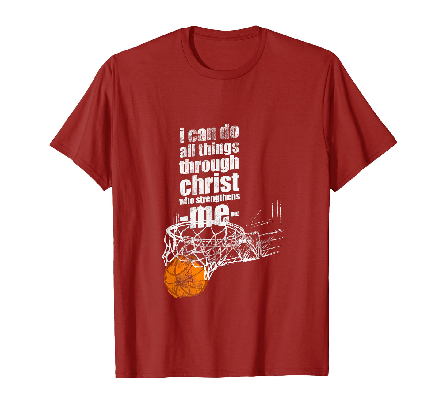 Christian Basketball I Can Do All Things Philippians 4:13 T-Shirt