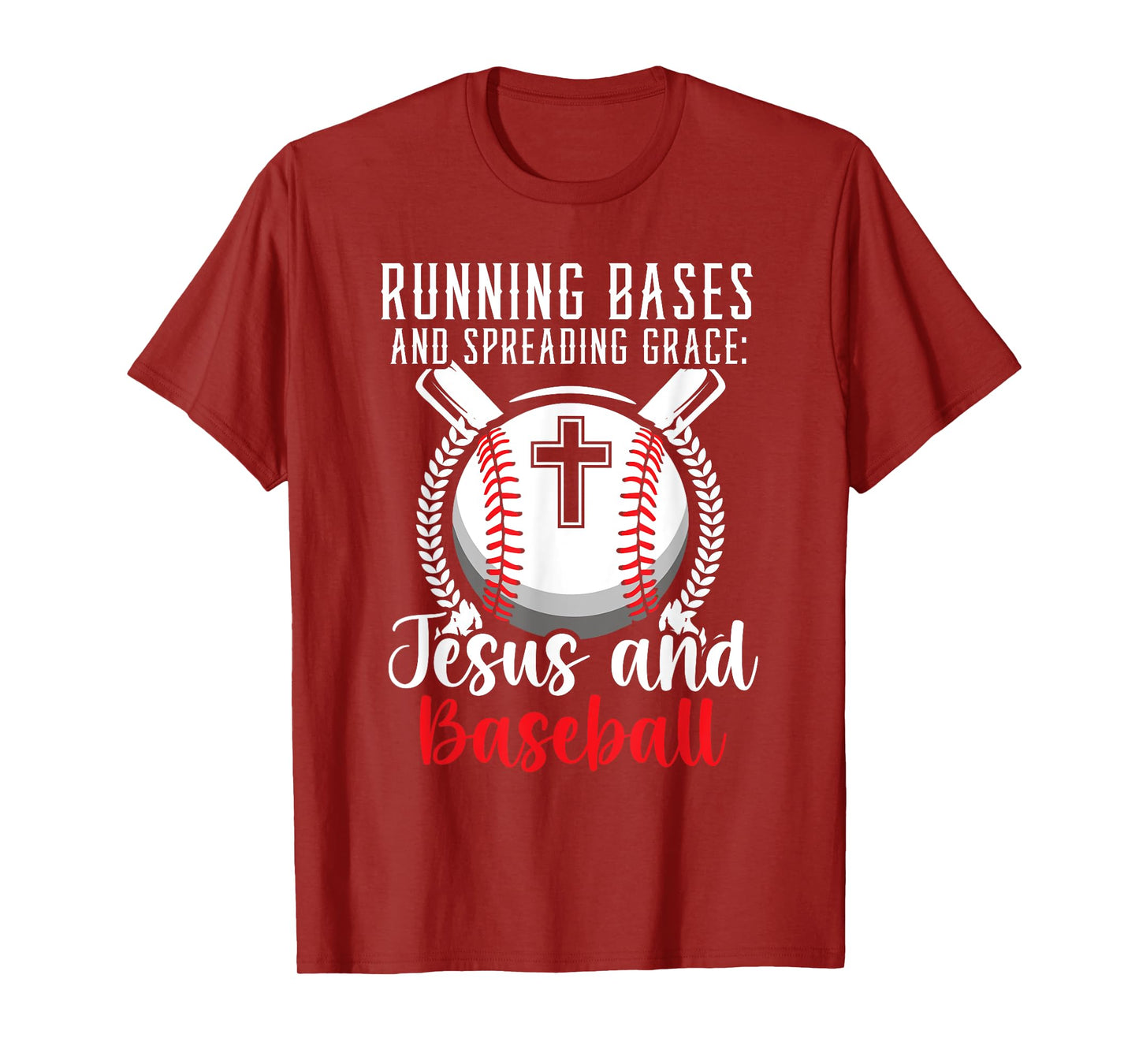 Baseball And Jesus Christian Baseball Player Religious T-Shirt