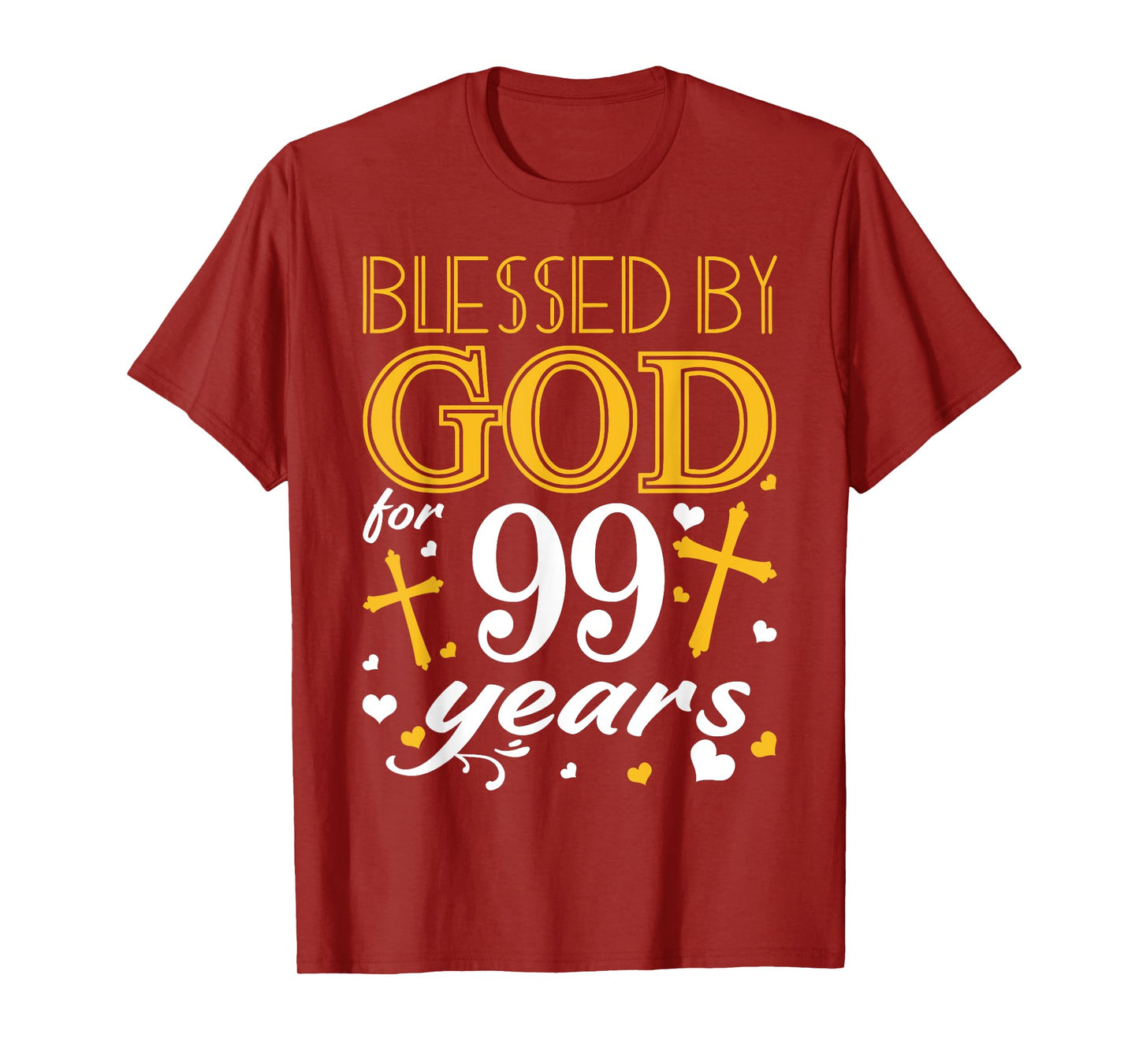 Vintage Blessed By God For 99 Years Happy 99th Birthday T-Shirt
