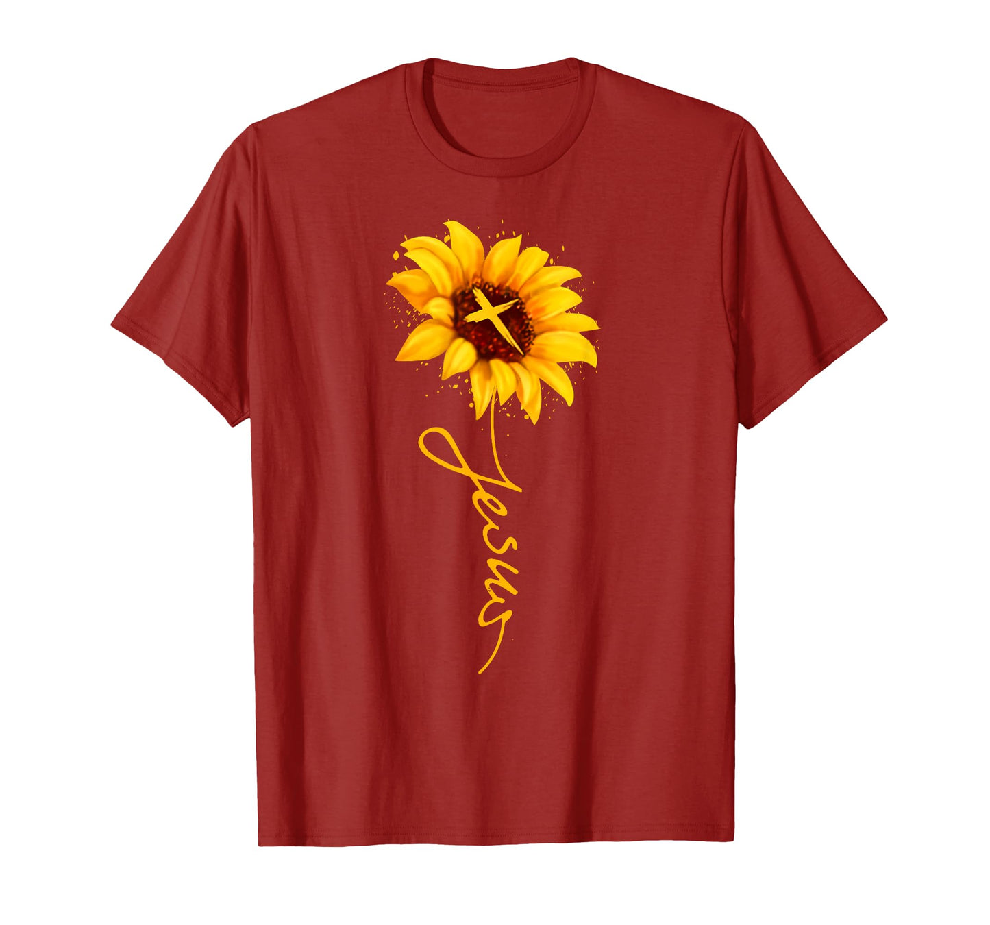 Jesus Christ Sunflower Cross Christians Women T-Shirt