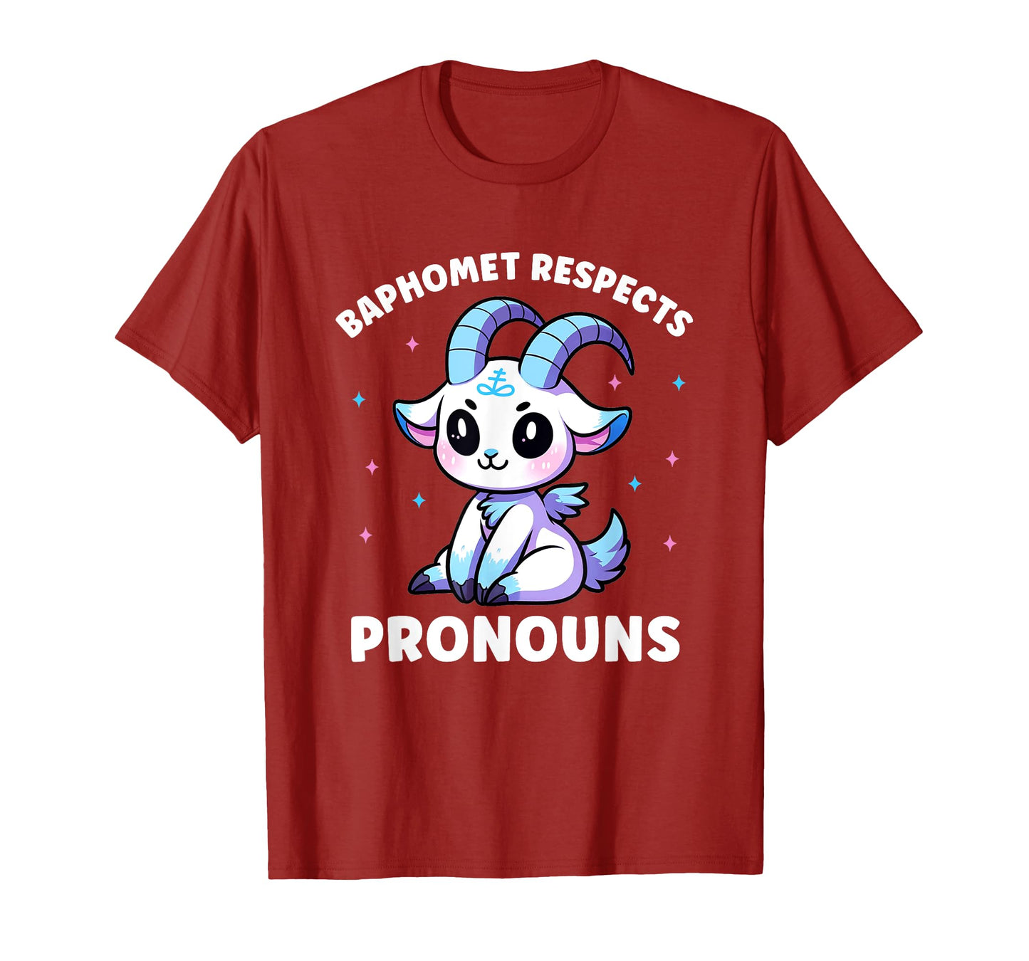 Transgender Baphomet Respects Pronouns Trans Pride T-Shirt