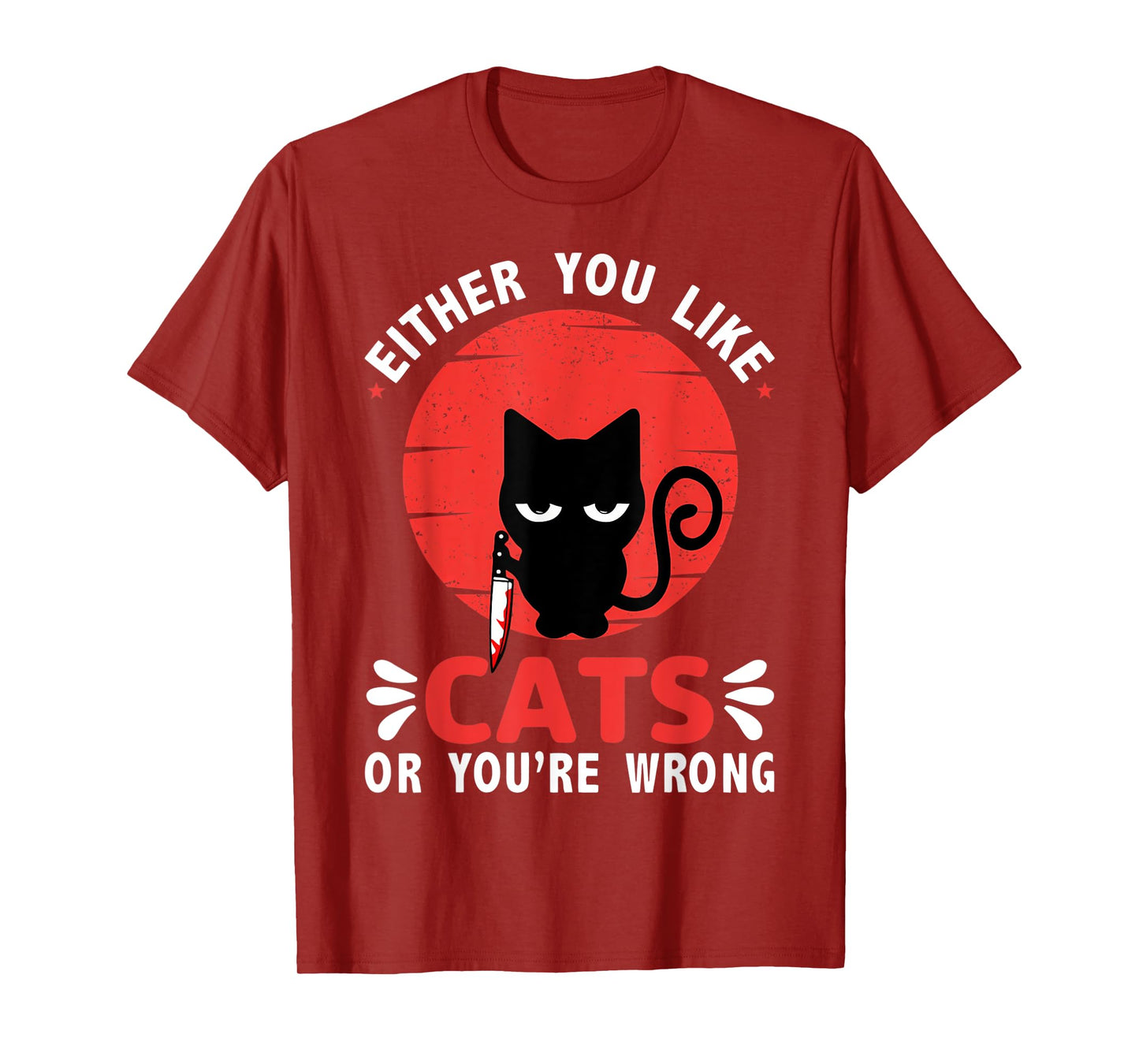 Vintage Black Cat - Either You Like Cats Or You're Wrong T-Shirt