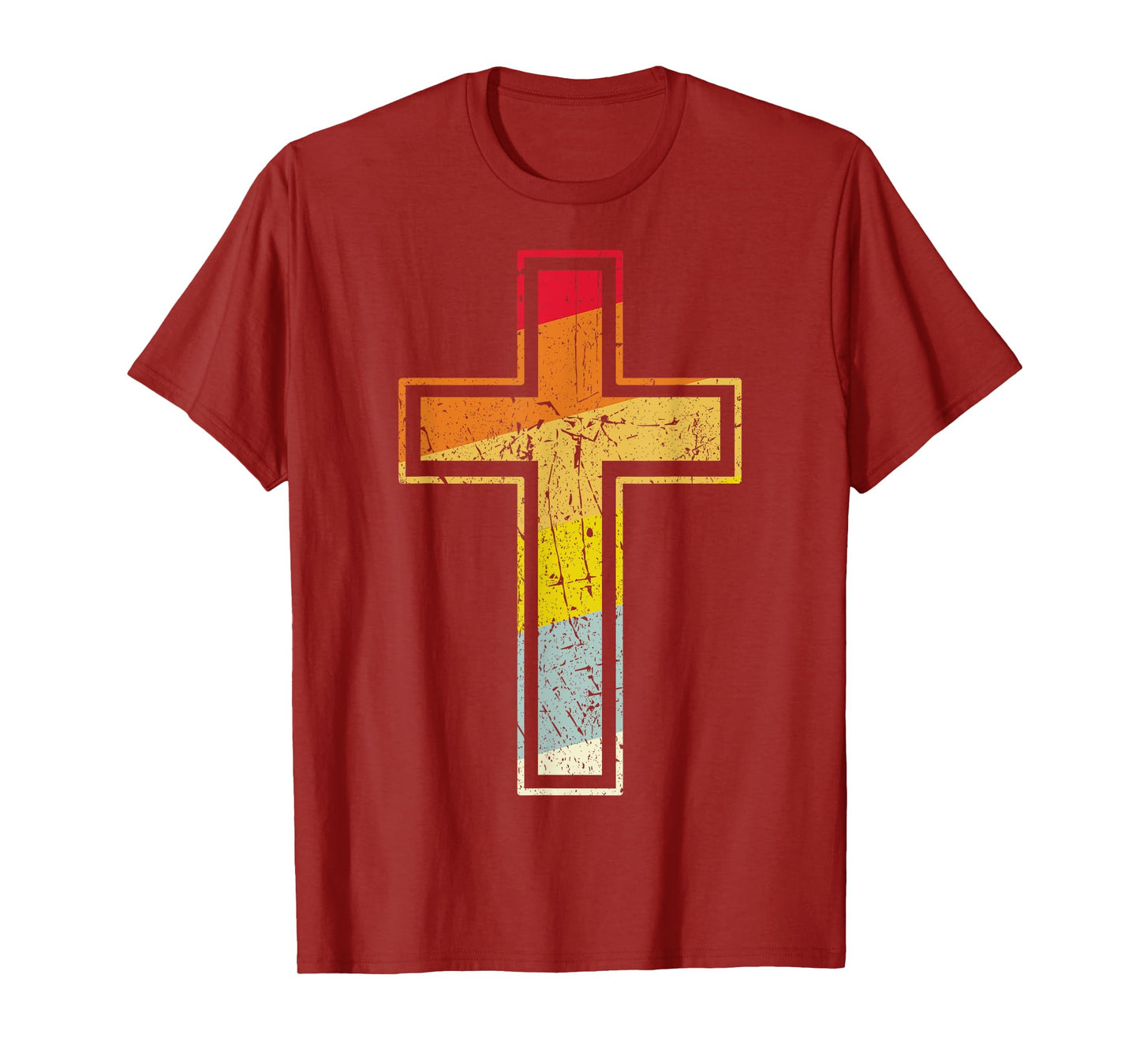 Retro cross vintage Jesus cross gift idea T-Shirt