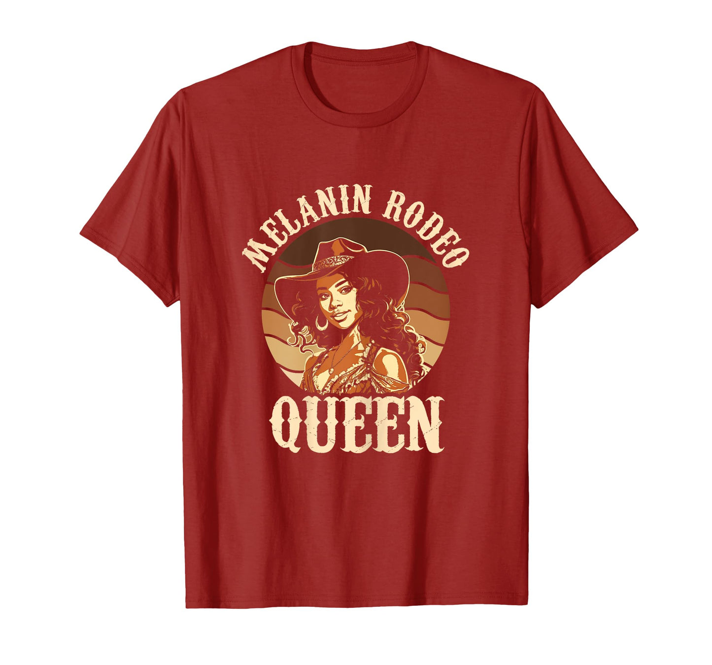 Melanin Rodeo Queen Bronc Riding African American T-Shirt