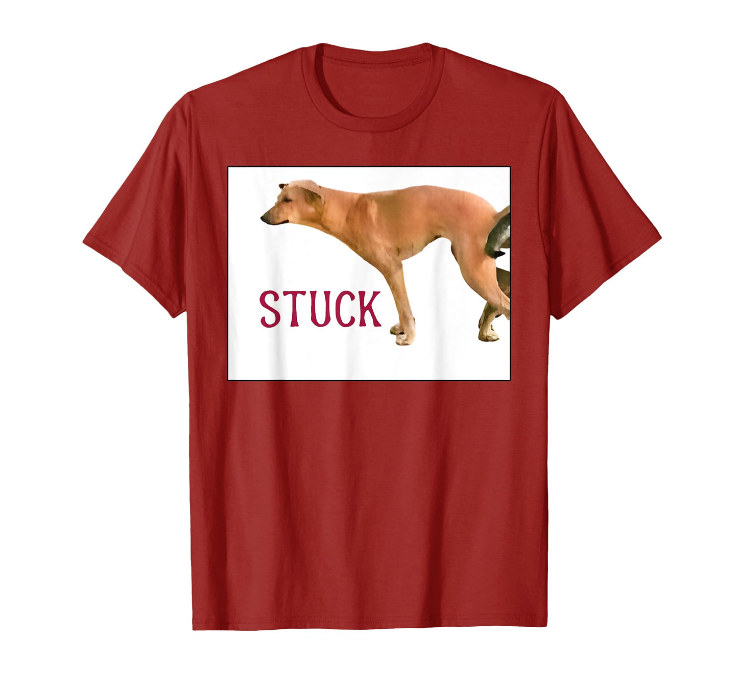 Stuck Together Dogs Funny Couple Saying Quote Dog Adult Joke T-Shirt