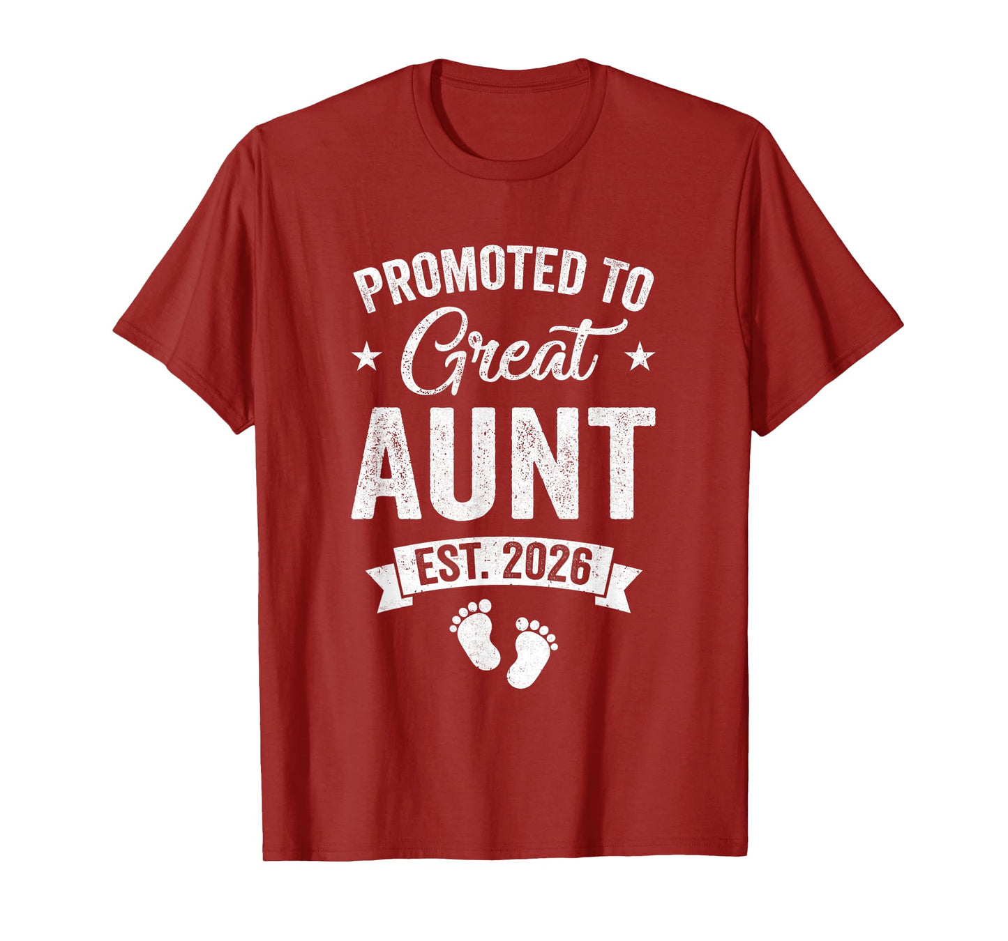 Promoted To Great Aunt Est 2026 Pregnancy Announcement T-Shirt