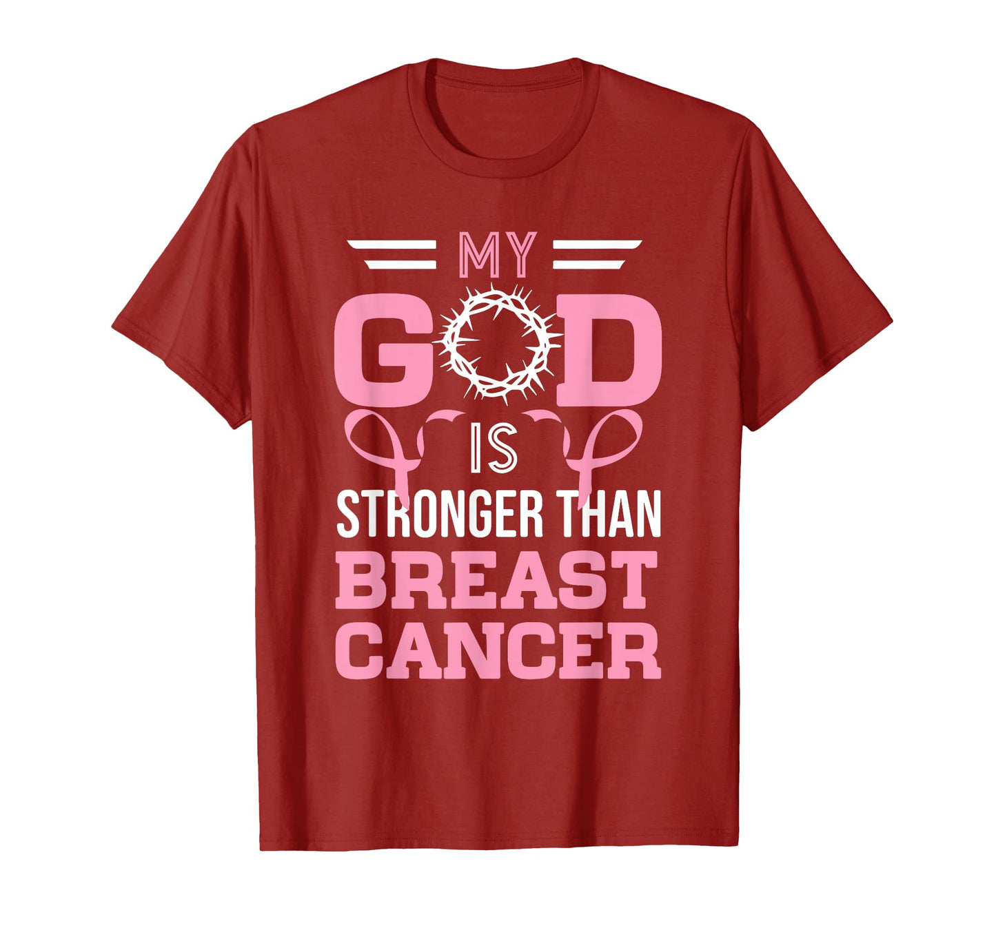 My God Is Stronger Than Breast Cancer Awareness Christian T-Shirt