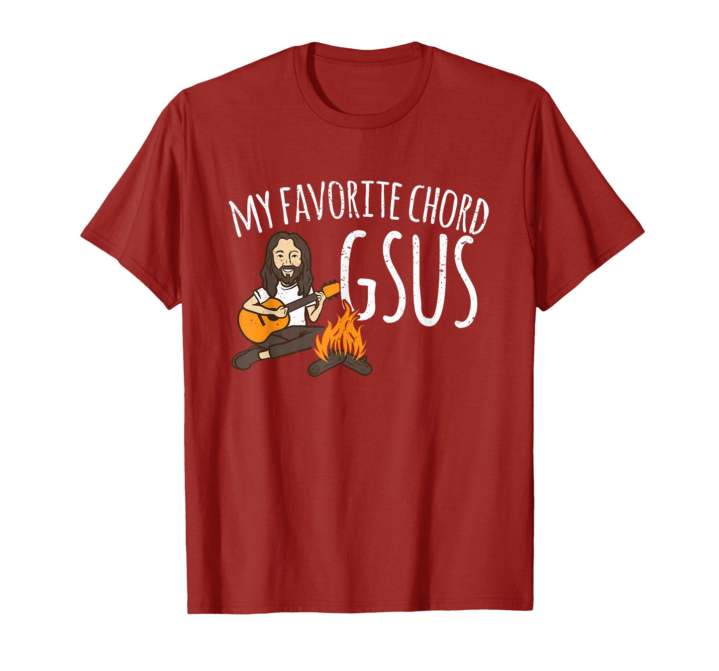 My Favorite Chord Is Gsus Jesus Guitar Campfire Camping T-Shirt
