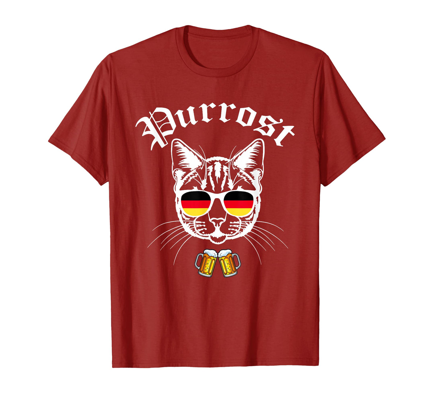 Oktoberfest Prost Funny German Flag Pun Purrost Cat Festival T-Shirt