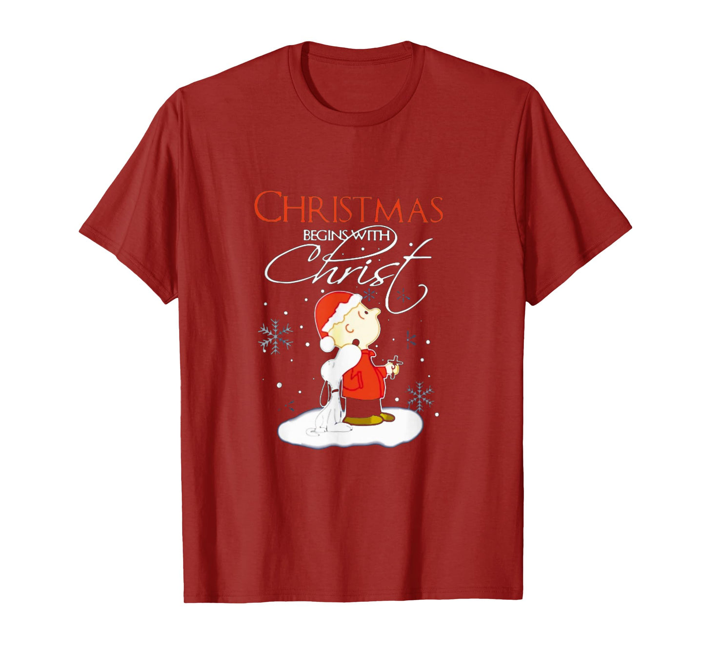 Christmas Begins With Christ Xmas Gift Holiday costume T-Shirt