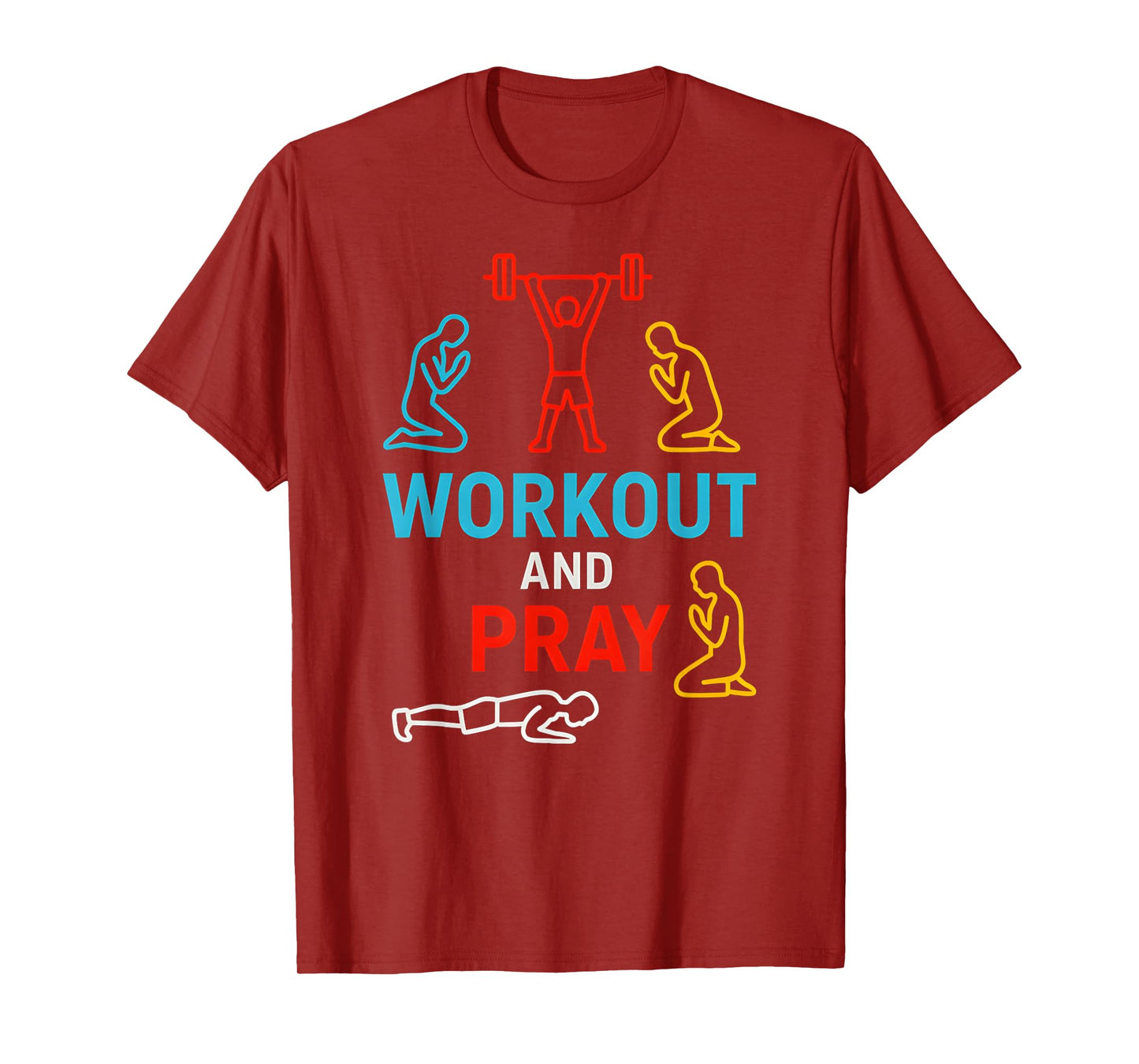 Faith Fitness Workout Pray Cool Mens Christian Faith T-Shirt