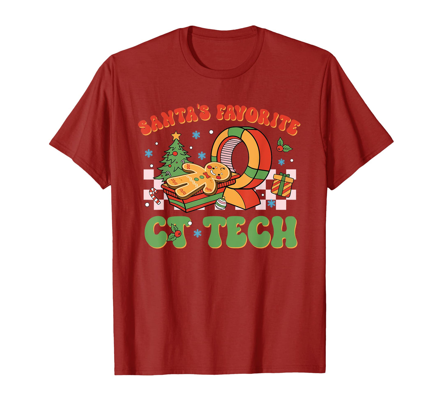 Santa's Favorite Ct Tech Christmas Technologist T-Shirt