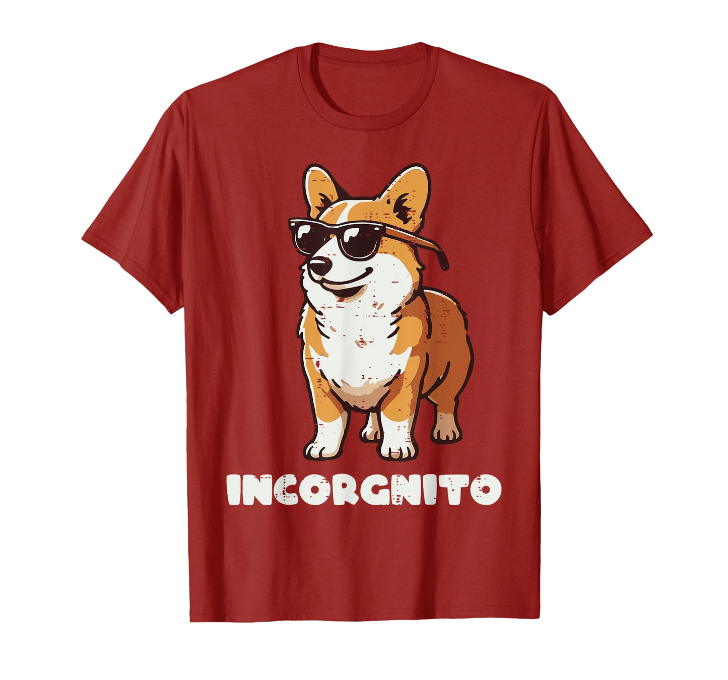 Corgi Dog Sunglasses Incorgnito Funny Saying Men Women Kids T-Shirt