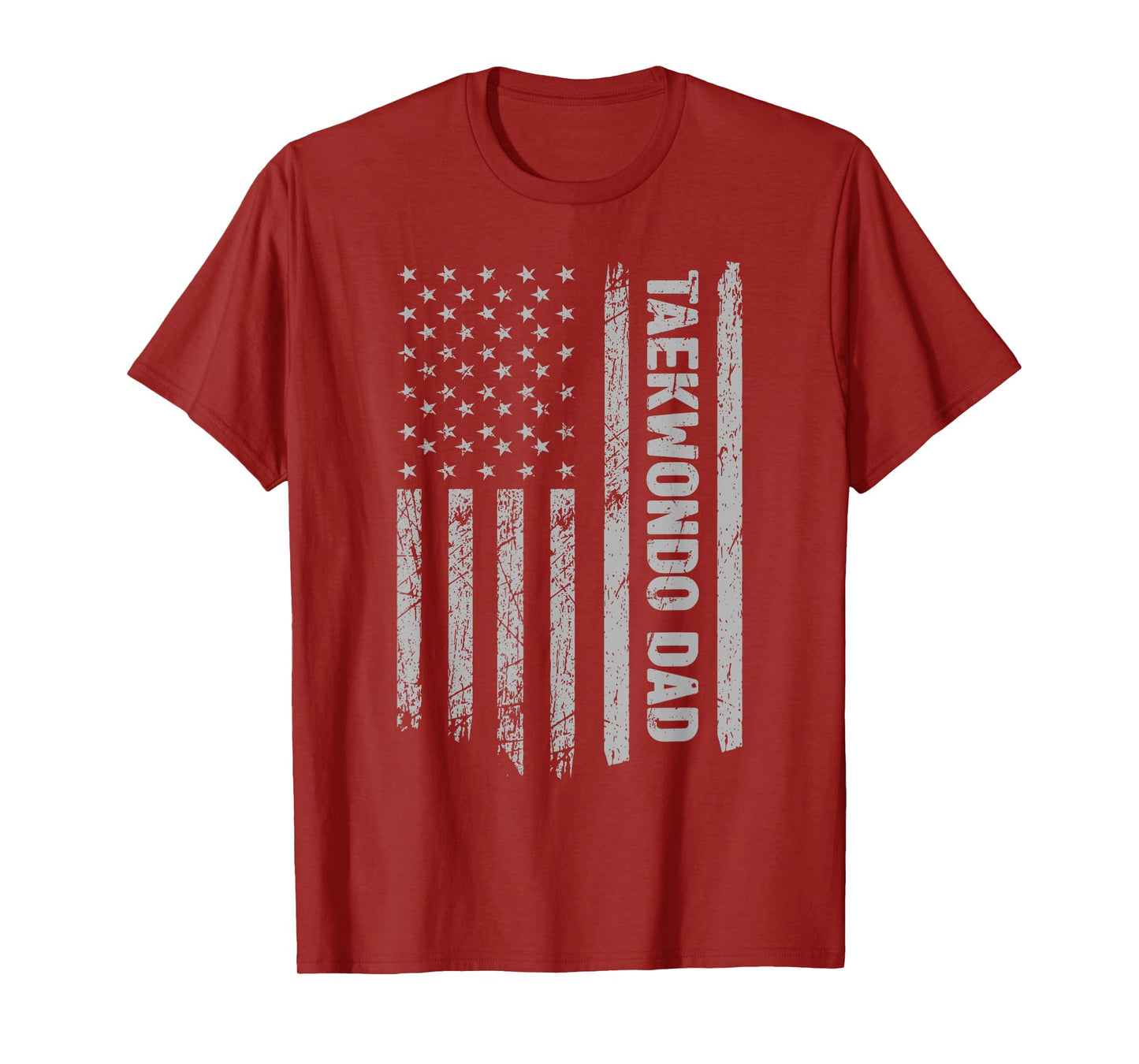 Funny Taekwondo Dad America US Flag Patriot - Vintage Gift T-Shirt