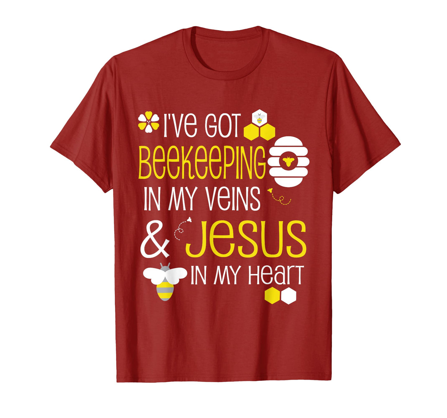 Beekeeping Christian Jesus Beekeeper Men Women Bee T-Shirt