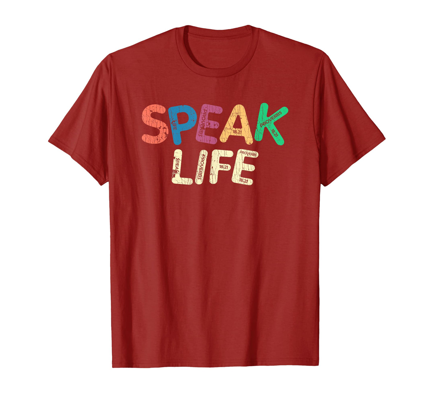 Speak Life Proverbs Cross Christian Quote T-Shirt