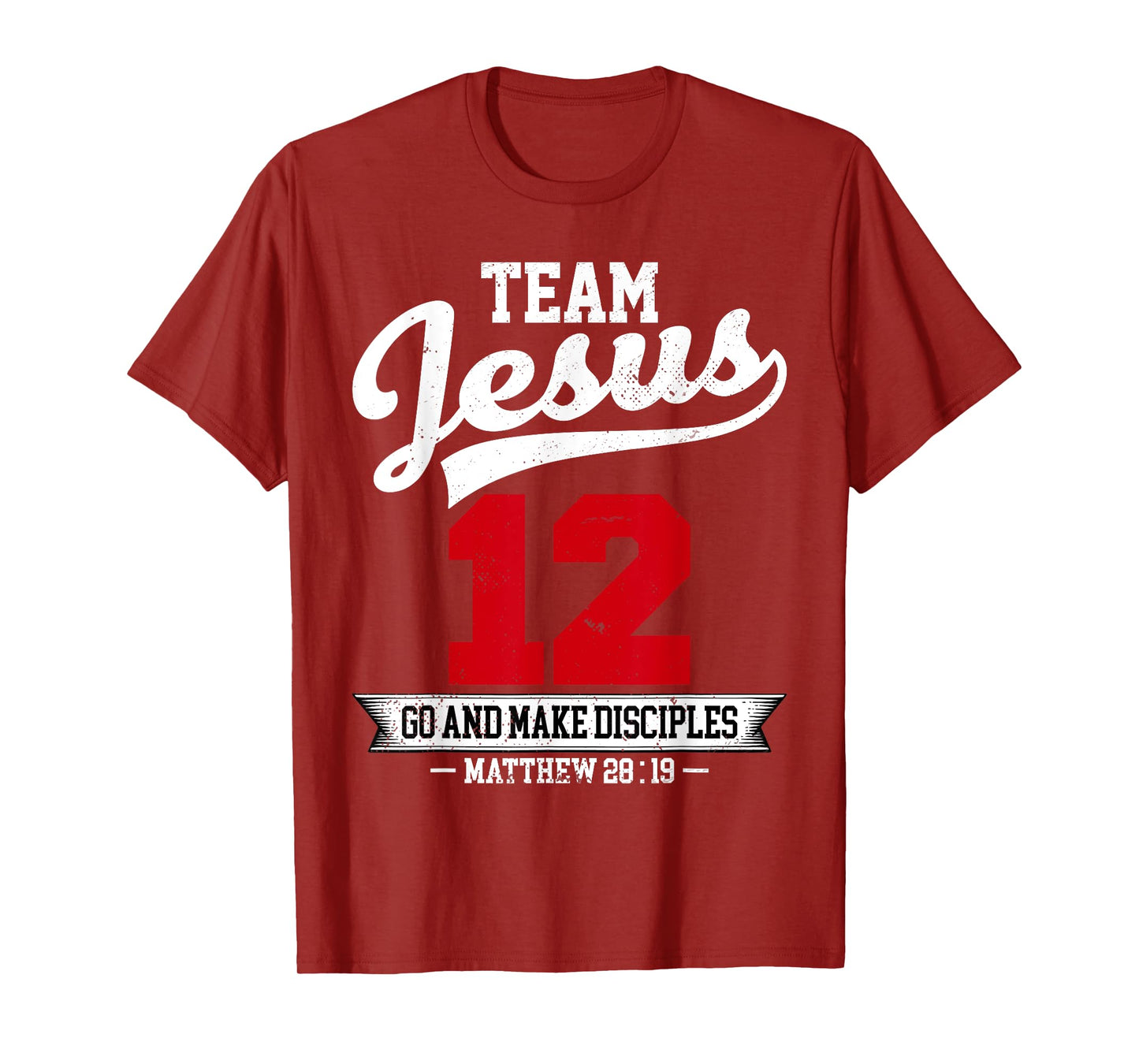 Jesus and Baseball Team Jesus Christian Matthew 28:19 Verse T-Shirt