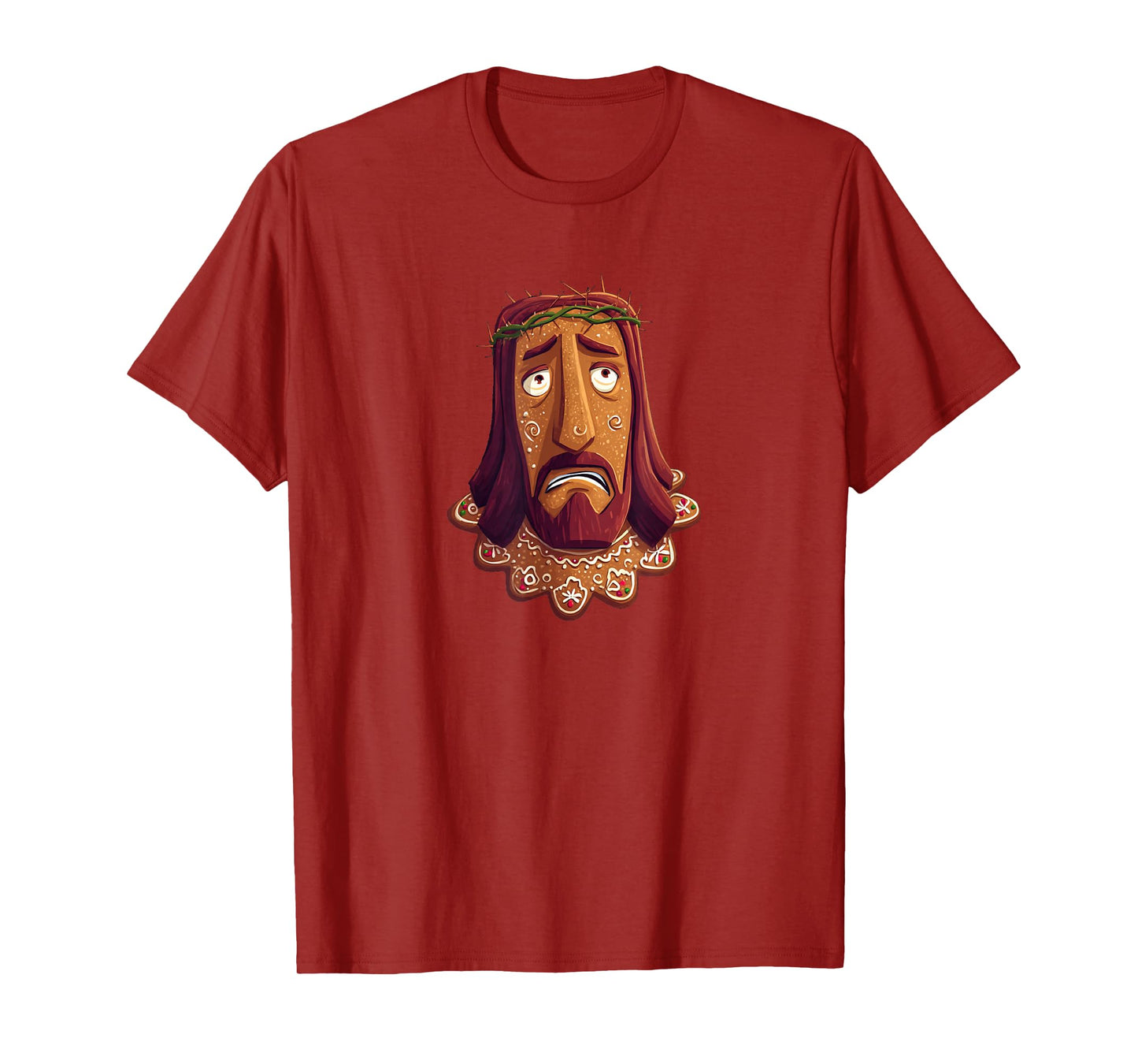 Jesus Christ Face in Gingerbread Look T-Shirt