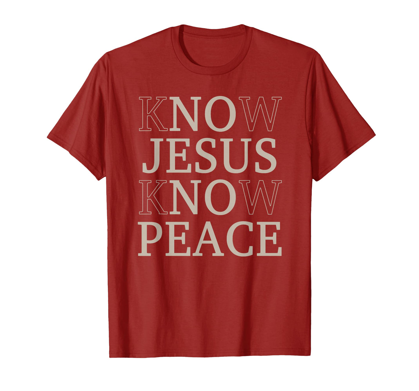 Know Jesus Know Peace Religion God Church Christian T-Shirt