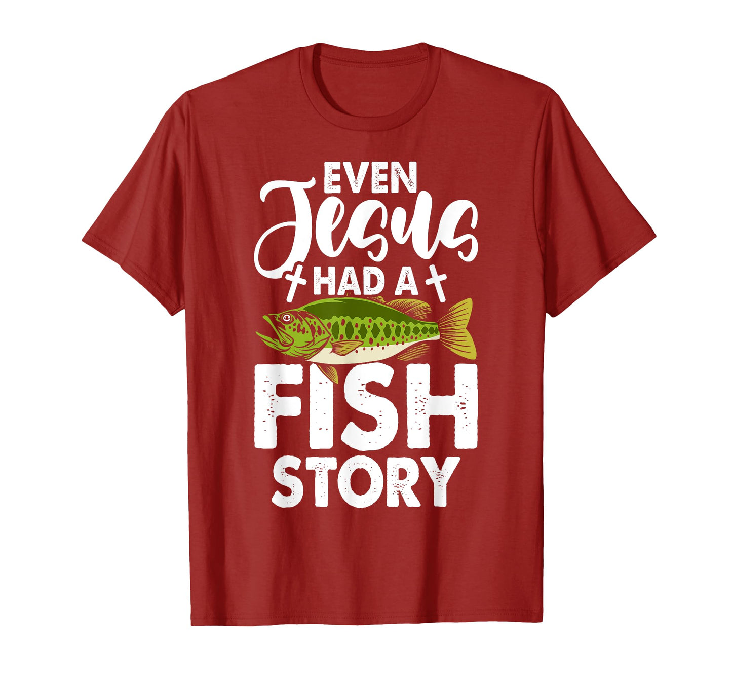 Jesus Fish Story Fisherman God Christ Fishing Christian T-Shirt