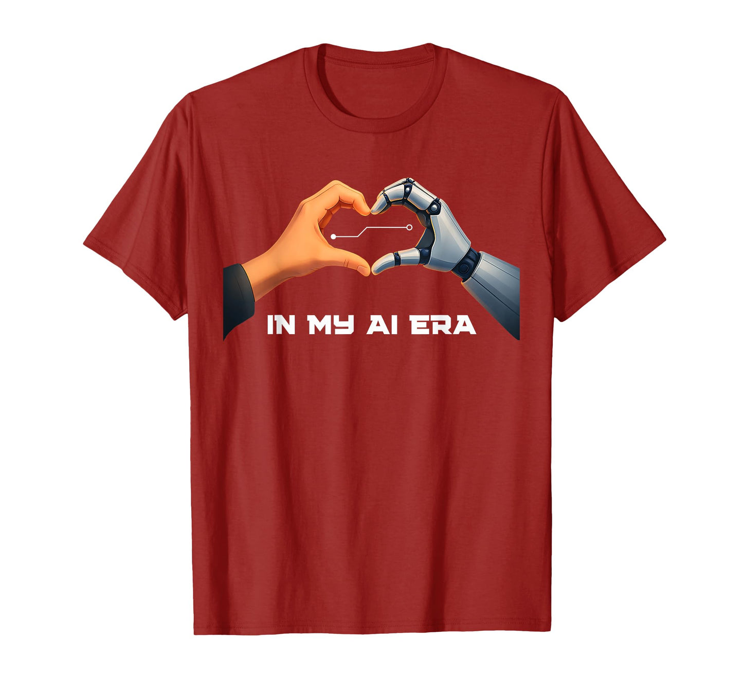 In My AI Era Technology AI Robotic Arms Heart Data Connect T-Shirt