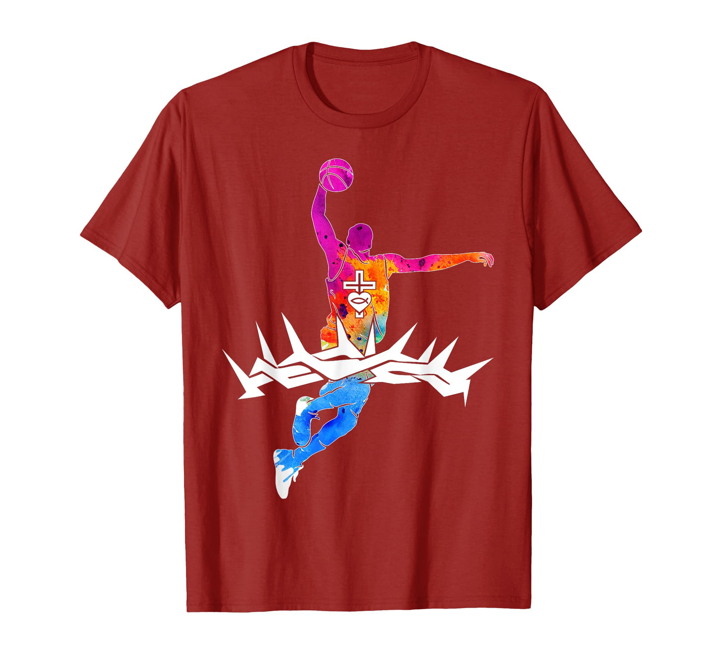 Religious Jesus Basketball Christian GOD Basketball T-Shirt