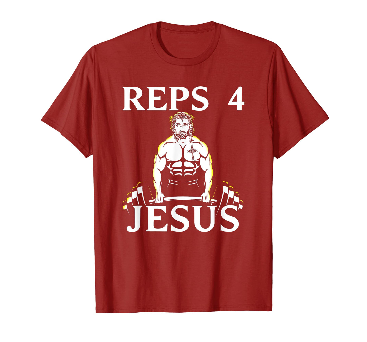 Reps For Jesus - Funny Weightlifting Tshirt for Christians! T-Shirt