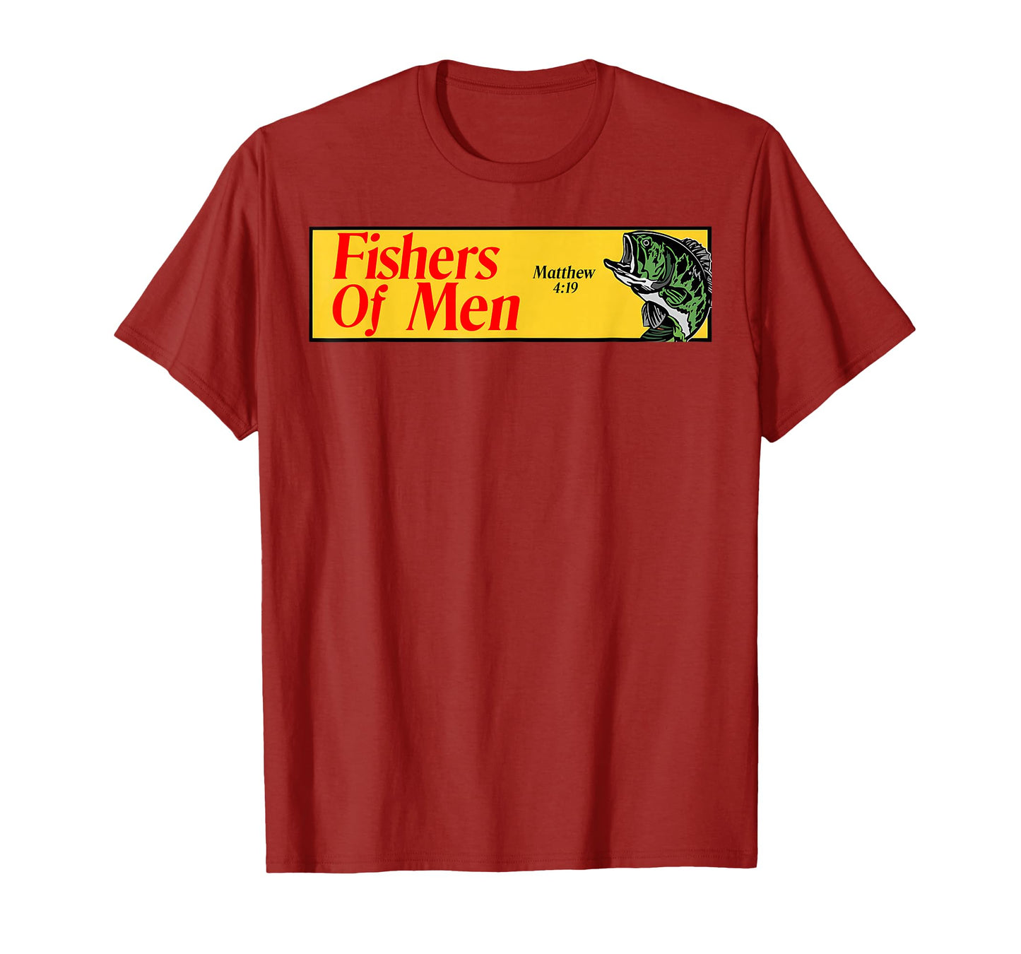 Fishers of Men Matthew 4:19 Christian Fishing Bible Verse T-Shirt