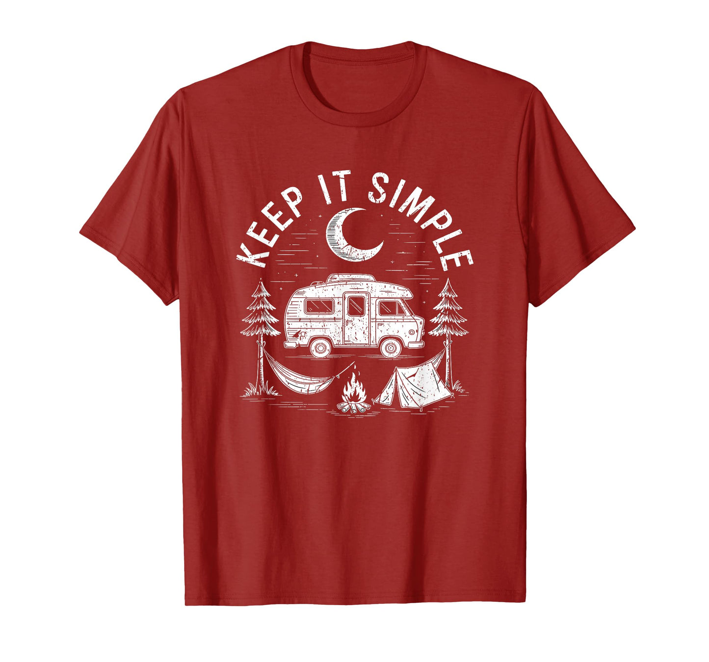 Camping Minimalist Keep It Simple Outdoor Gift T-Shirt