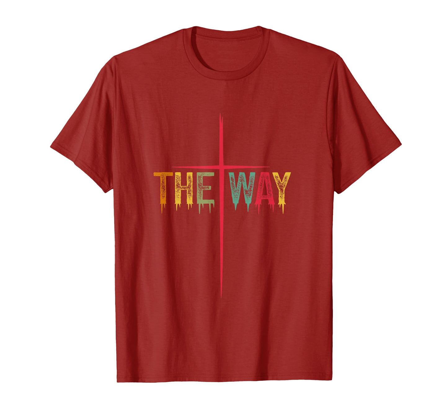 The Way Jesus Cross Graphic Scripture Inspired Faith Christ T-Shirt